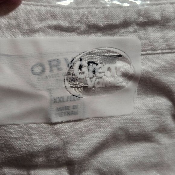 Orvis Womens Oversized White Linen Blend Button-Up Shirt - Picture 13 of 13